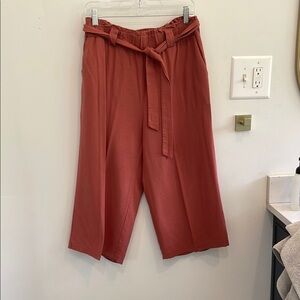 Jules & Leopold Terracotta Wide Leg Cropped Pants
